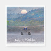 Sunset Seaplane Serviette (Vorderseite)