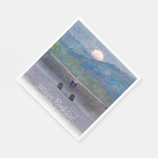 Sunset Seaplane Serviette (Ecke)