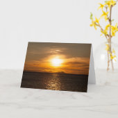 Sunset Seascape Foto Karte (Gelbe Blume)