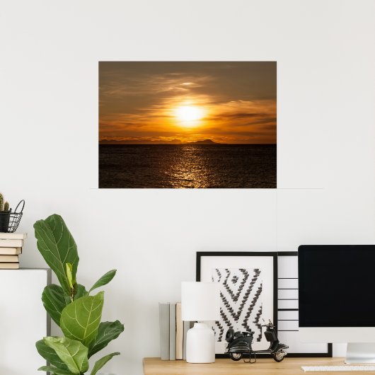 Sunset Seascape Foto Poster (Heimbüro)