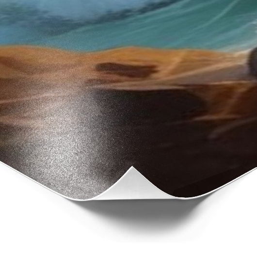 Sunset Seascape Painting Artwork Fotodruck (Ecke)