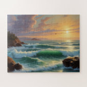 Sunset Seascape Painting Artwork Puzzle (Horizontal)