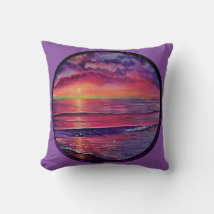 Sunset Seascape Throw Kissen