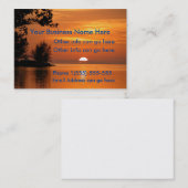 Sunset See-Bäume Visitenkarten Visitenkarte (Vorne/Hinten)