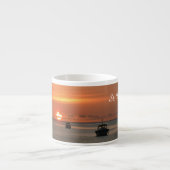 Sunset Segelboote Ocean Tropical Personalize Espressotasse (Vorderseite)