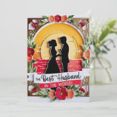 "Sunset Serenade" Best Husband Card Feiertagskarte (Stehend Vorderseite)