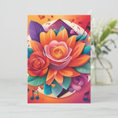 Sunset Serenade Hochzeit Einladung (Stehend Vorderseite)