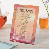 Sunset Serenade Wedding Menu Sockelschild (In Situ)