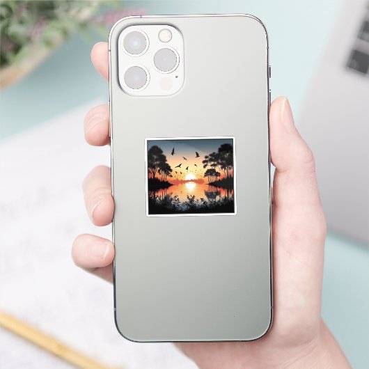 Sunset Serenity Aufkleber (Telefon)