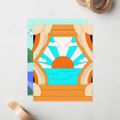 Sunset Serenity Canvas - Stunning Art Print Mitteilungskarte (Vorderseite/Rückseite Beispiel)