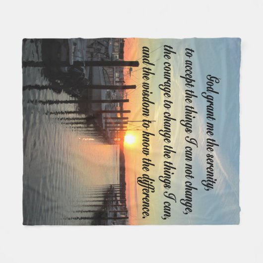 SUNSET SERENITY PRAYER FLEECE BLANKET (Vorderseite (Horizontal))