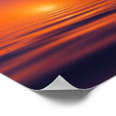 "Sunset Serenity Wall Poster - Ruhige Ozeanwelle (Ecke)