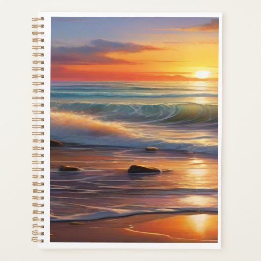 Sunset Serenity: Waves of Tranquility Planer (Vorderseite)