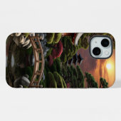 Sunset Series Japanischer Garten iPhone Hülle (Rückseite (Horizontal))