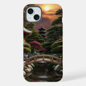 Sunset Series Japanischer Garten iPhone Hülle (Rückseite)