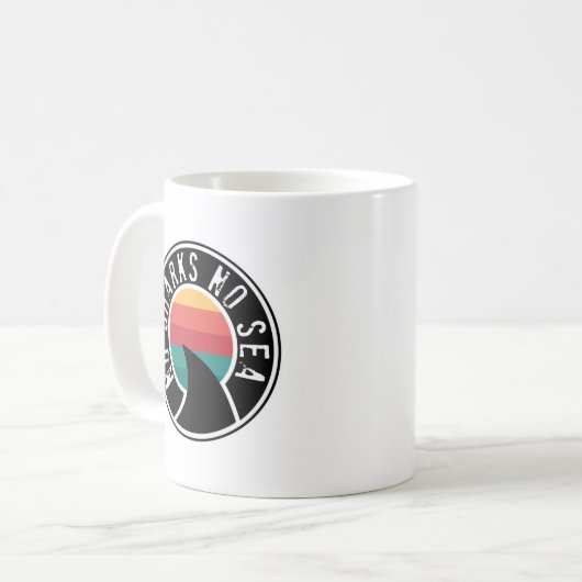 Sunset Shark Aktivist Kaffeetasse (Vorderseite Links)