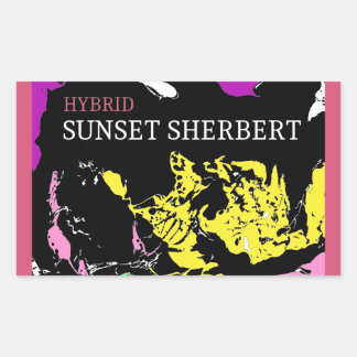 SUNSET SHERBERT HYBRID RECHTECKIGER AUFKLEBER