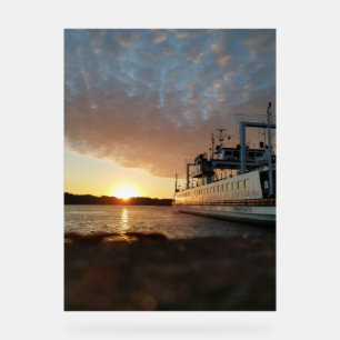 Sunset Ship Water Acrylschild