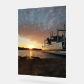Sunset Ship Water Acrylschild (Winkel)