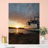 Sunset Ship Water Acrylschild (Hochzeit)
