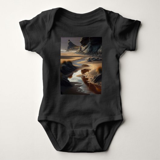 Sunset Shore Baby Strampler (Vorderseite)