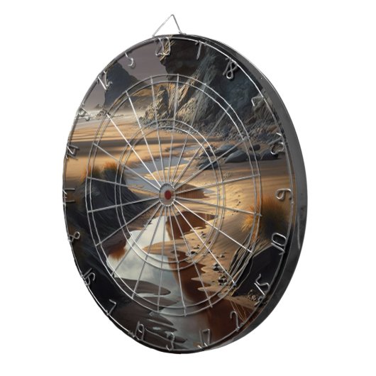 Sunset Shore Dartscheibe (Vorderseite rechts)