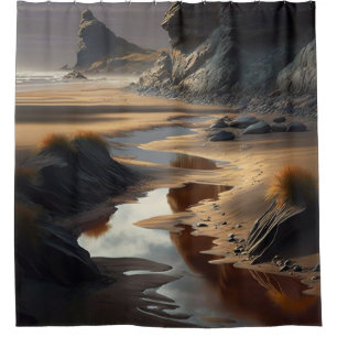 Sunset Shore Duschvorhang