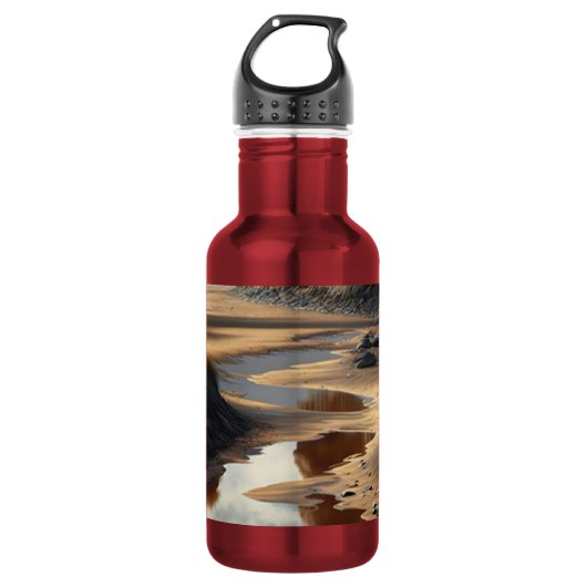 Sunset Shore Edelstahlflasche (Vorderseite)