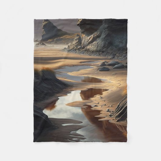 Sunset Shore Fleecedecke (Vorderseite)