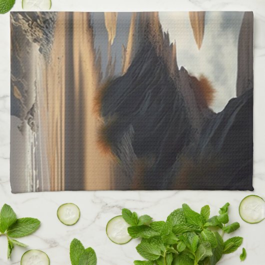 Sunset Shore Geschirrtuch (Gefaltet)