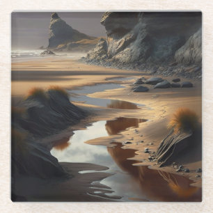 Sunset Shore Glasuntersetzer