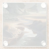 Sunset Shore Glasuntersetzer (Rückseite)