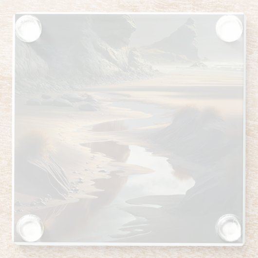 Sunset Shore Glasuntersetzer (Rückseite)