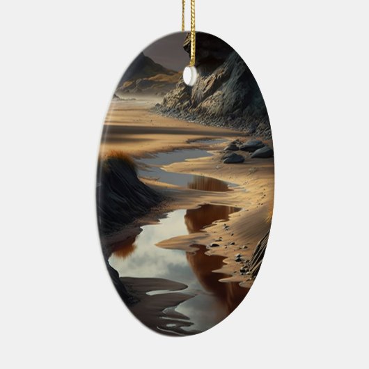 Sunset Shore Keramik Ornament (Rechts)