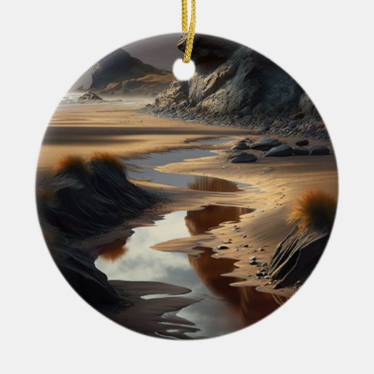 Sunset Shore Keramik Ornament (Vorne)