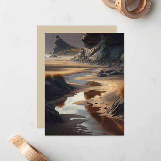 Sunset Shore Mitteilungskarte (Vorderseite/Rückseite Beispiel)