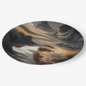 Sunset Shore Pappteller (Schrägansicht)