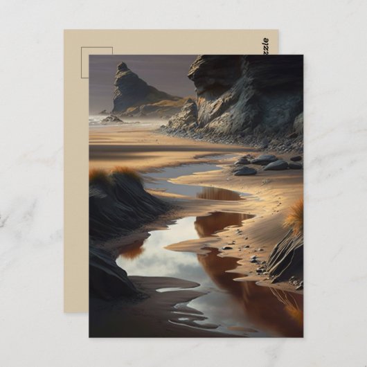 Sunset Shore Postkarte (Vorne/Hinten)