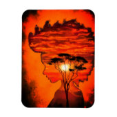 Sunset Silhouette Art Magnet - Malerei (Vertikal)