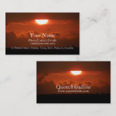 Sunset Silhouette Business CARD Visitenkarte (Vorne/Hinten)