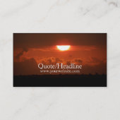Sunset Silhouette Business CARD Visitenkarte (Rückseite)