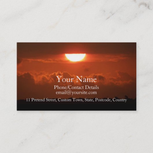 Sunset Silhouette Business CARD Visitenkarte (Vorderseite)