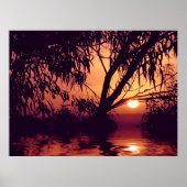 Sunset Silhouette Habitat Poster (Vorne)