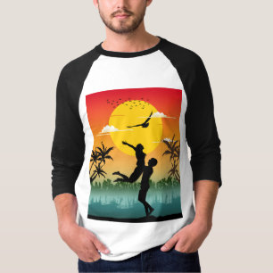 Sunset Silhouette Lover Summer Vibes Romantisches T-Shirt