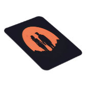 Sunset Silhouette Luple Minimalistische Liebe Art Magnet (Rechte Seite)