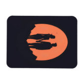 Sunset Silhouette Luple Minimalistische Liebe Art Magnet (Horizontal)
