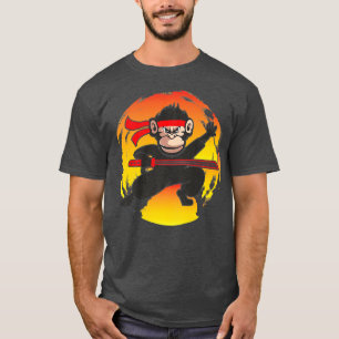 Sunset Silhouette Monkey Zoo Safari T-Shirt