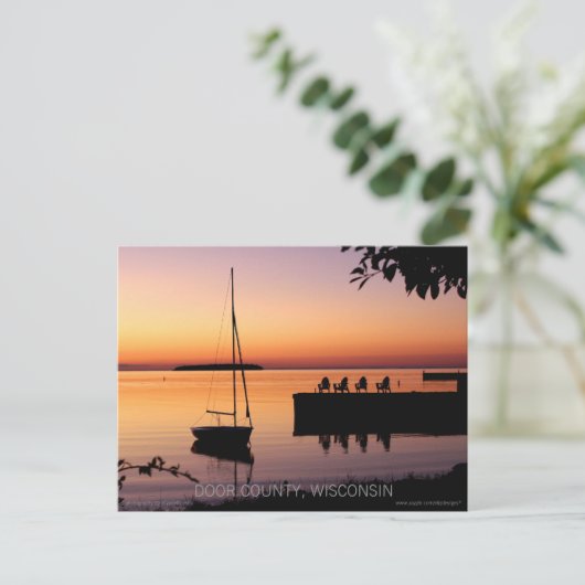 Sunset Silhouette Postkarte (Stehend Vorderseite)