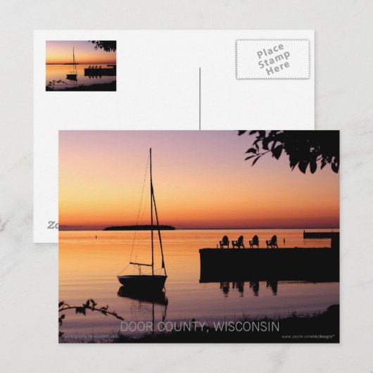 Sunset Silhouette Postkarte (Vorne/Hinten)