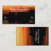 Sunset Silhouette Skies Business Card Visitenkarte (Vorne/Hinten)